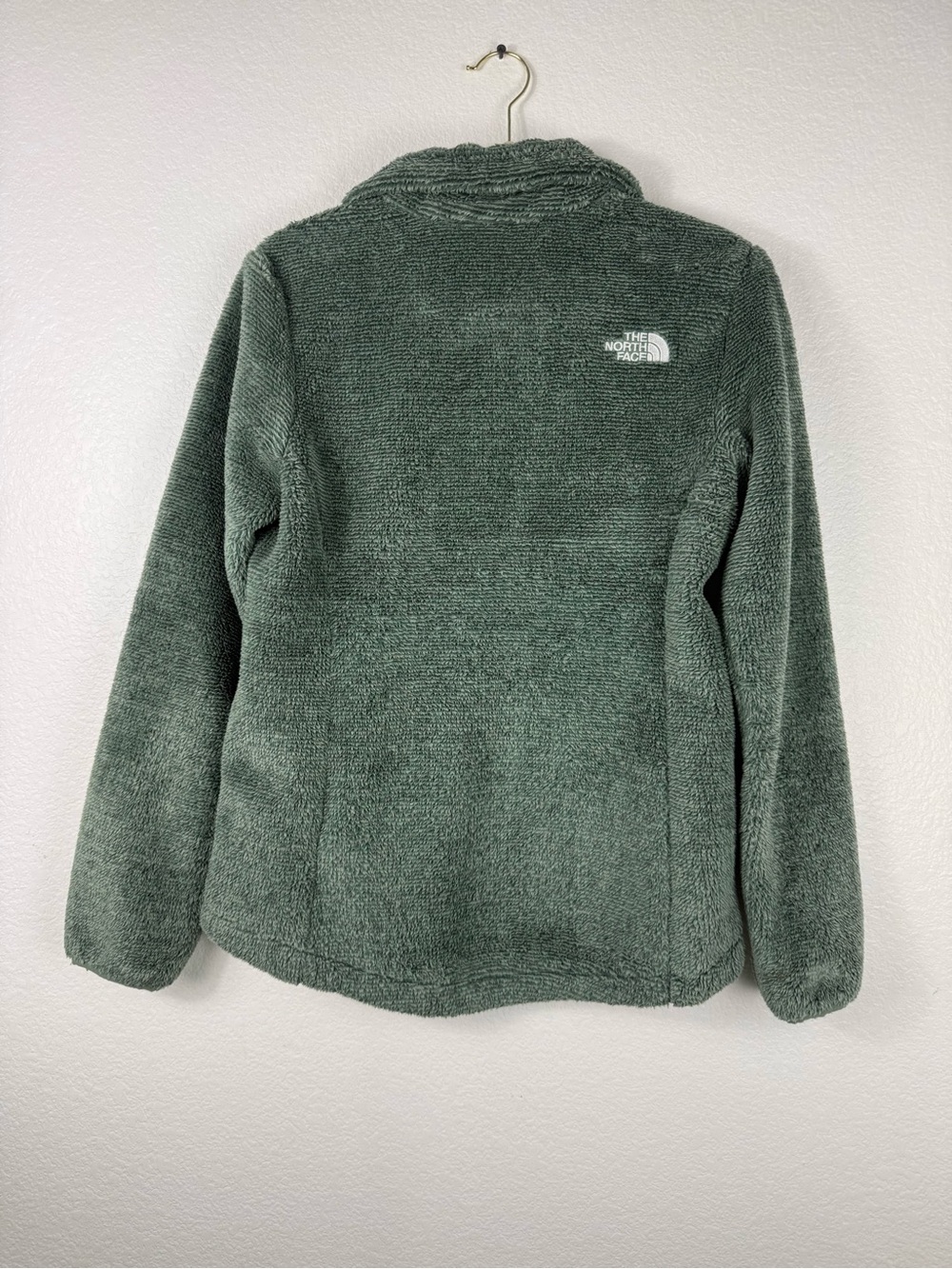 The North Face Women's Green Faux Fur Fleece Jacket size S - Picture 8 of 10